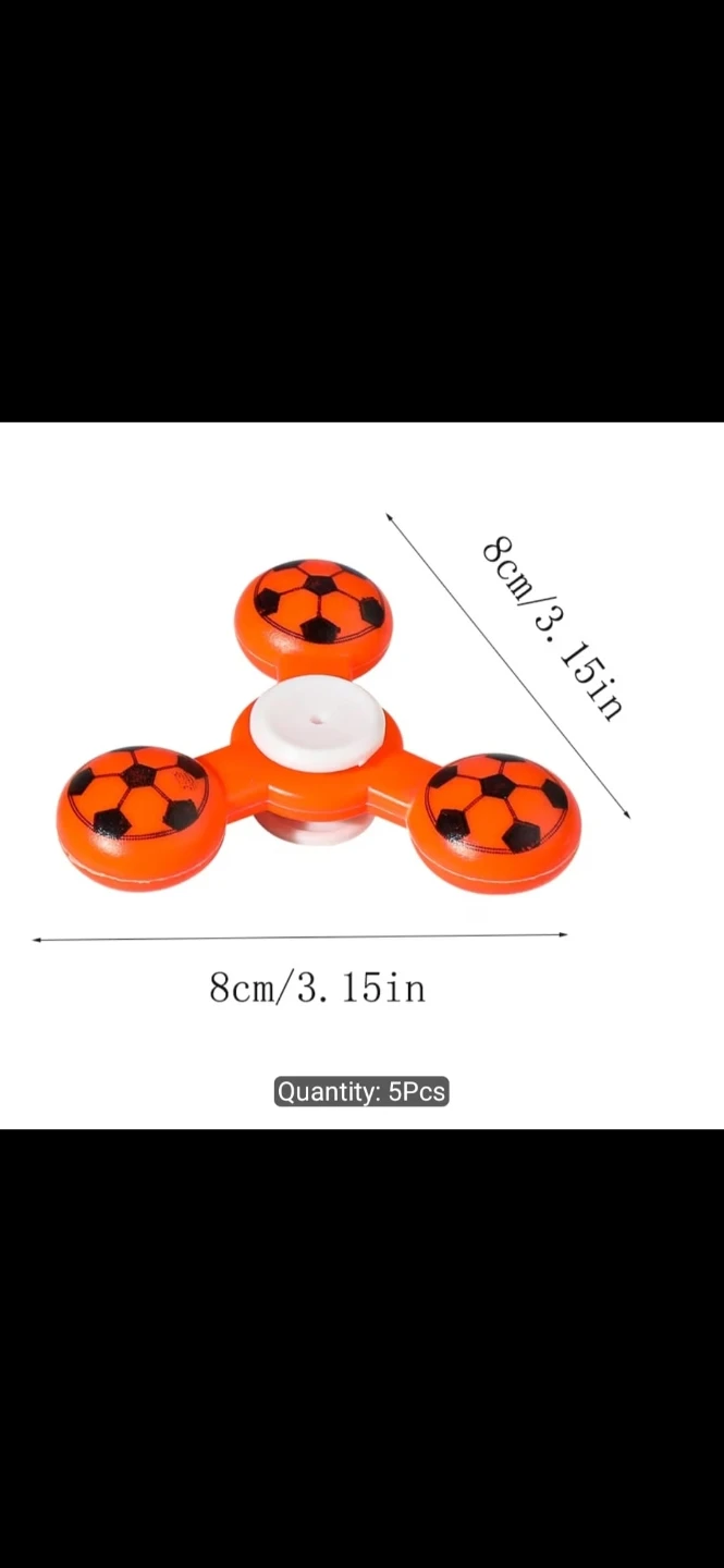 5 Pack Football Spinner Toys - photo 2