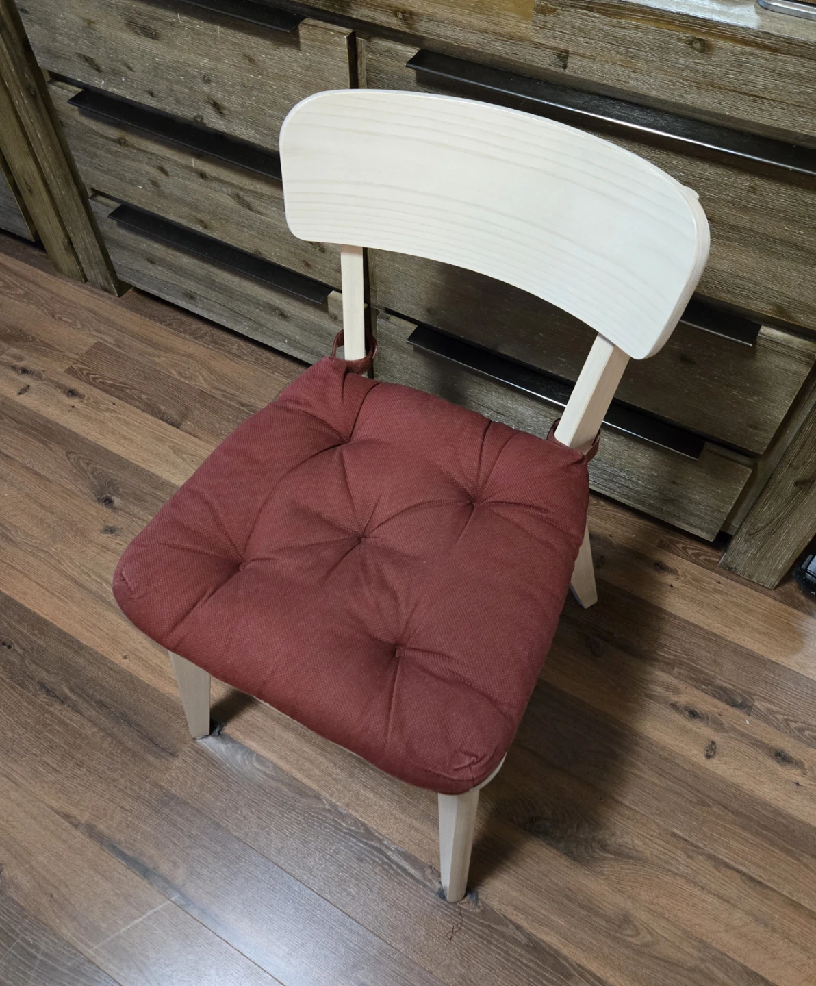Set of 4 Tufted Seat Cushions with Ties