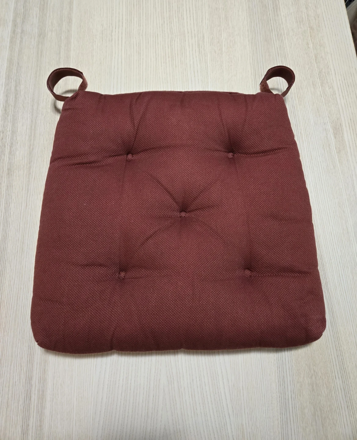 Set of 4 Tufted Seat Cushions with Ties - photo 2