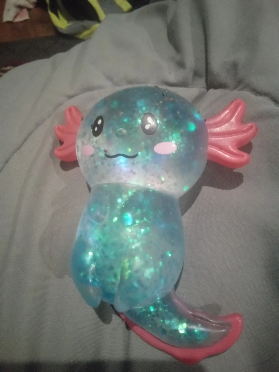 Glitter Squishy Axolotl Toy