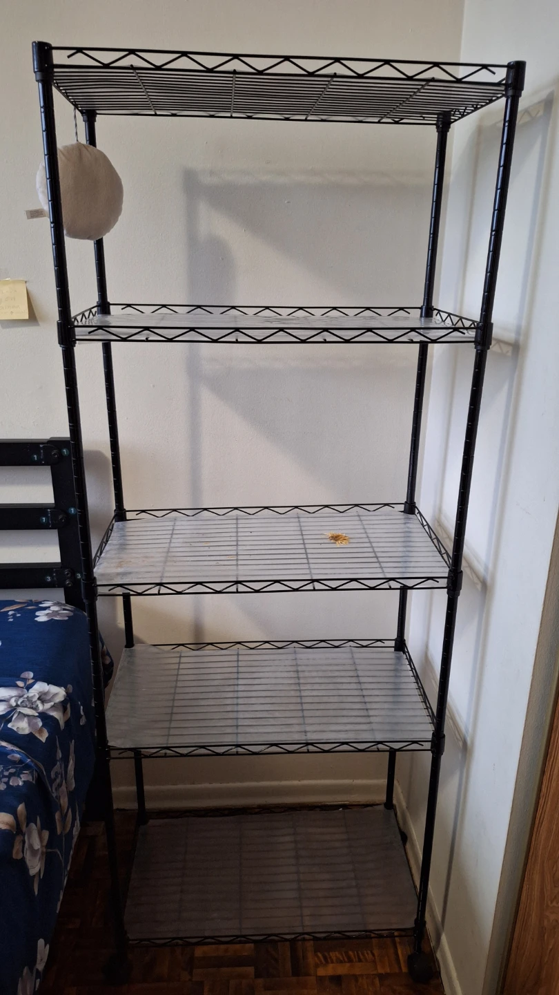 Black 5-Tier Wire Shelf Unit