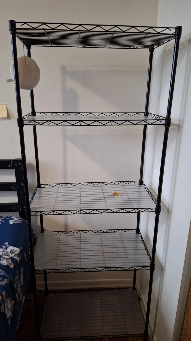 Black 5-Tier Wire Shelf Unit - photo 2