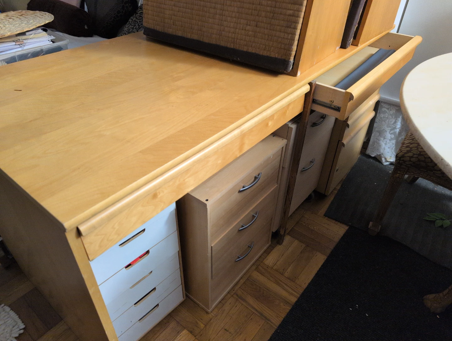 Maple IKEA Desk with two Drawers - photo 2
