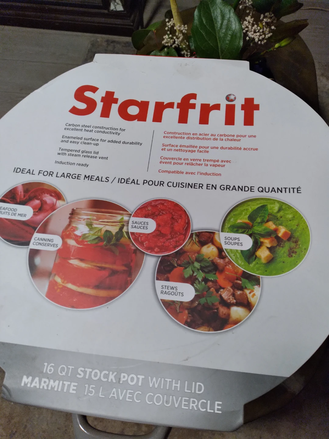 Starfrit 16 QT Stock Pot with Lid
