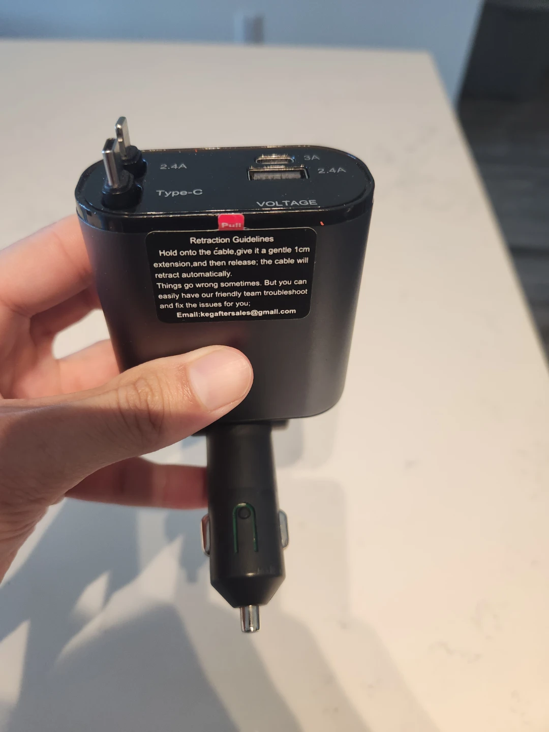 Car Charger with USB-C and USB-A Ports - photo 2