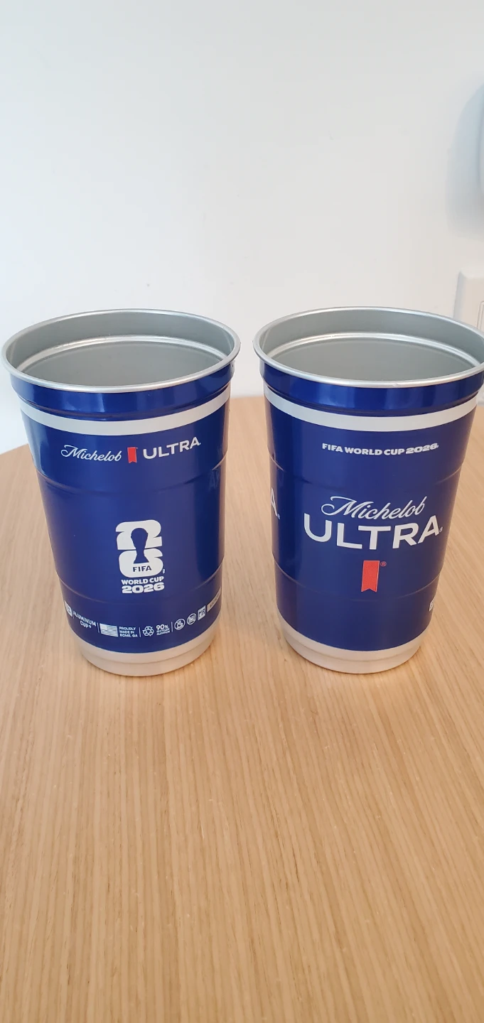 Official reusable World Cup Aluminum Beer Cups