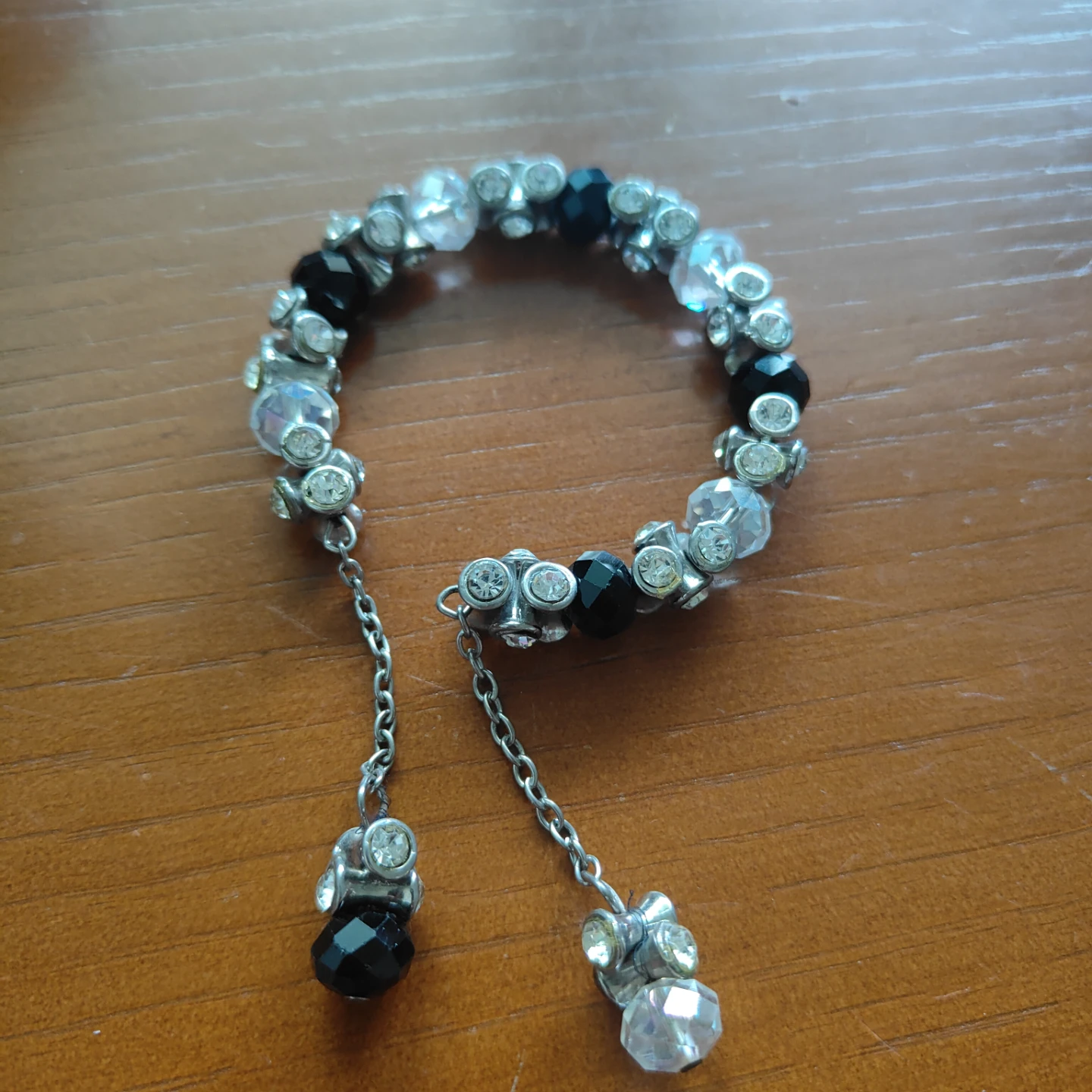 Black and white stone bracelet