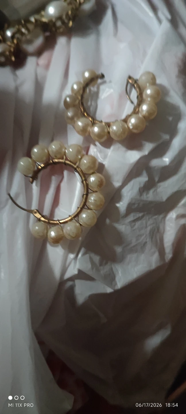 Pearl Hoop Earrings