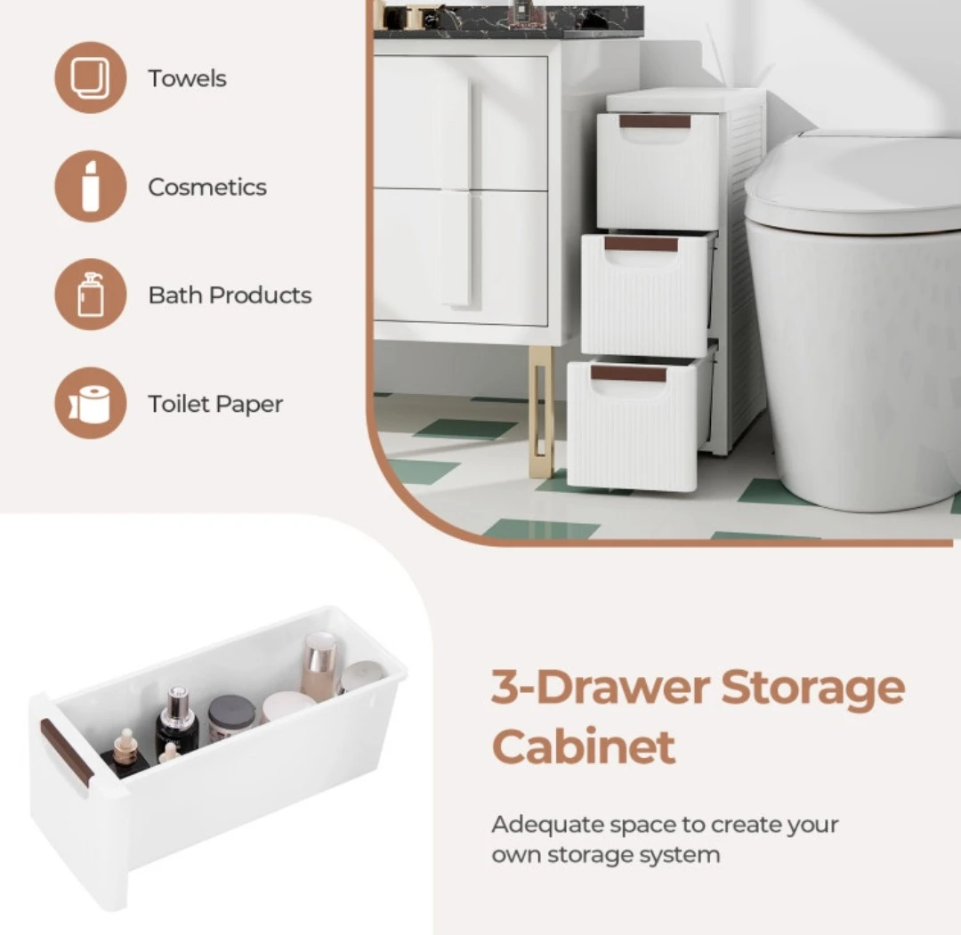 3-Drawer Storage Cabinet