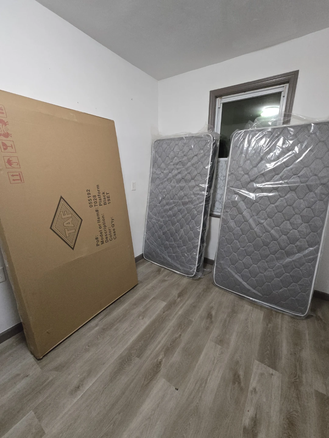 Black Metal Twin Bunk Bed Frame with Mattresses - photo 2