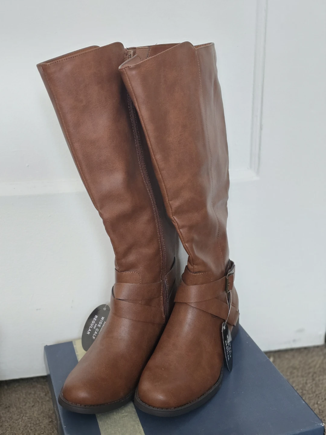 Brown Riding Boots - Size 7.5 Wide Calf