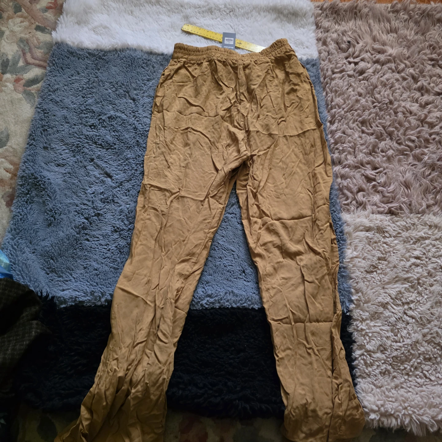 New Bluenotes Women's Tan Wide Leg Pants Size L⚽ - photo 4