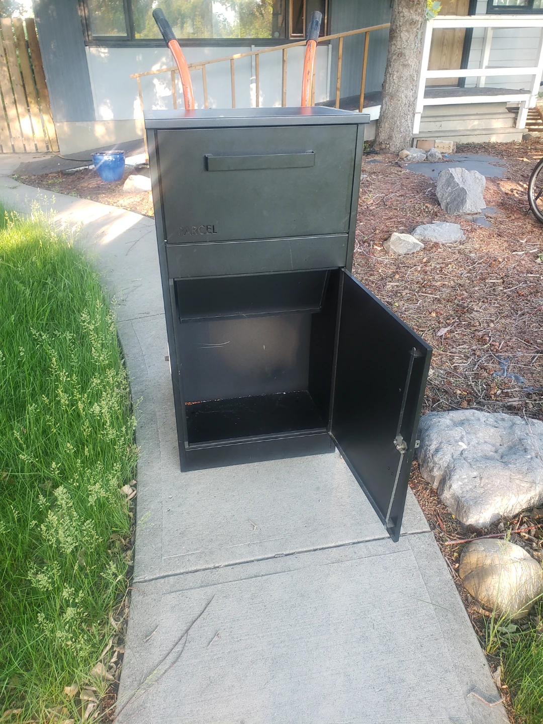 Black Parcel Drop Box with Wheels - photo 3