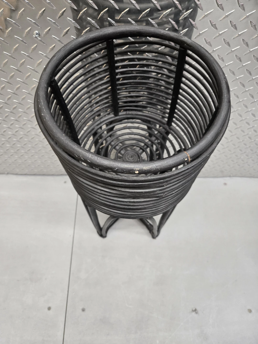 IKEA Black Rattan Plant Stand / Boho Planter Basket - photo 3