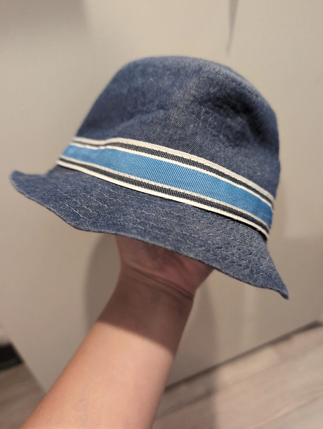 Free 0-12m Blue Denim Bucket Hat - photo 2