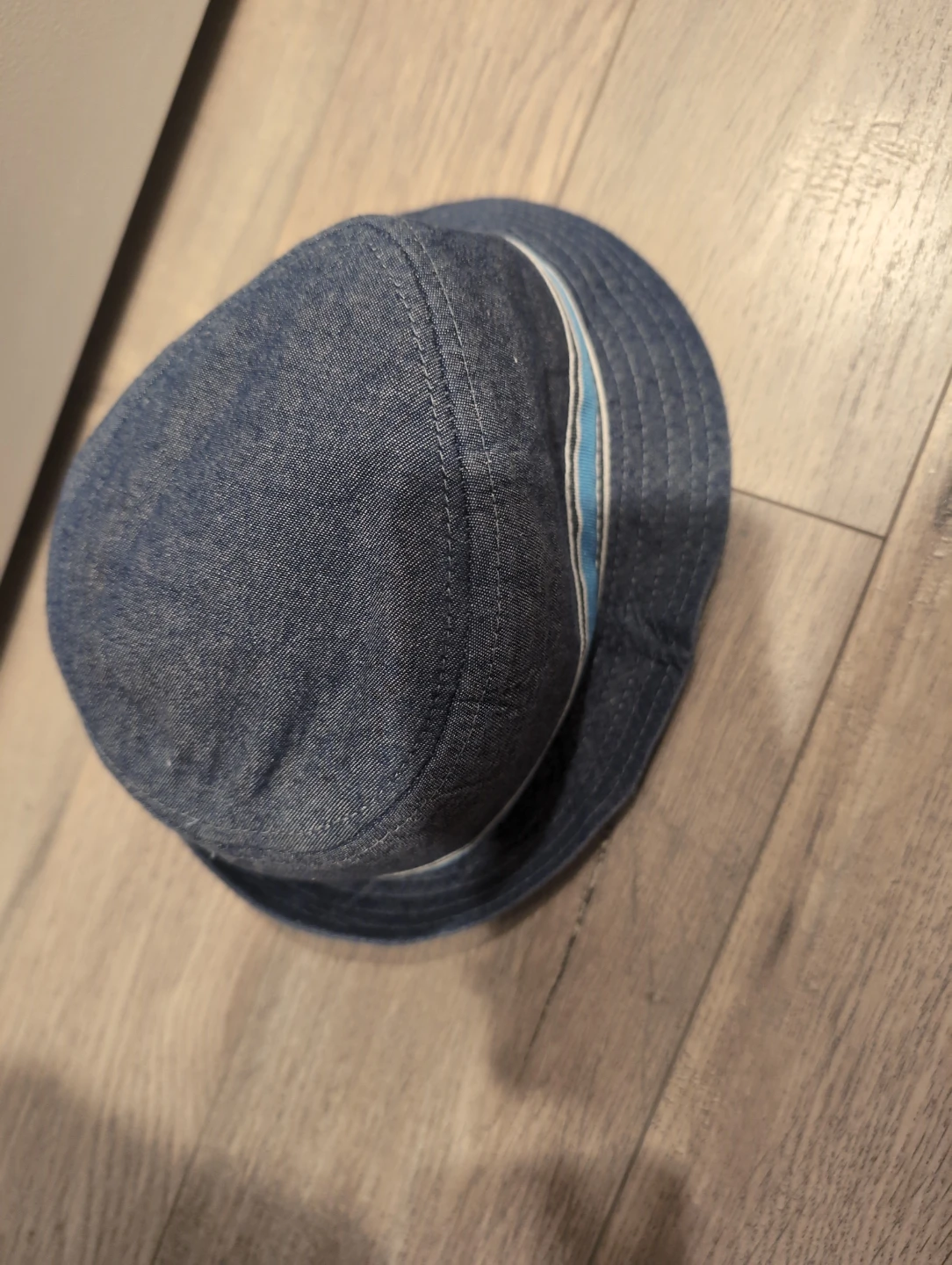 Free 0-12m Blue Denim Bucket Hat - photo 3