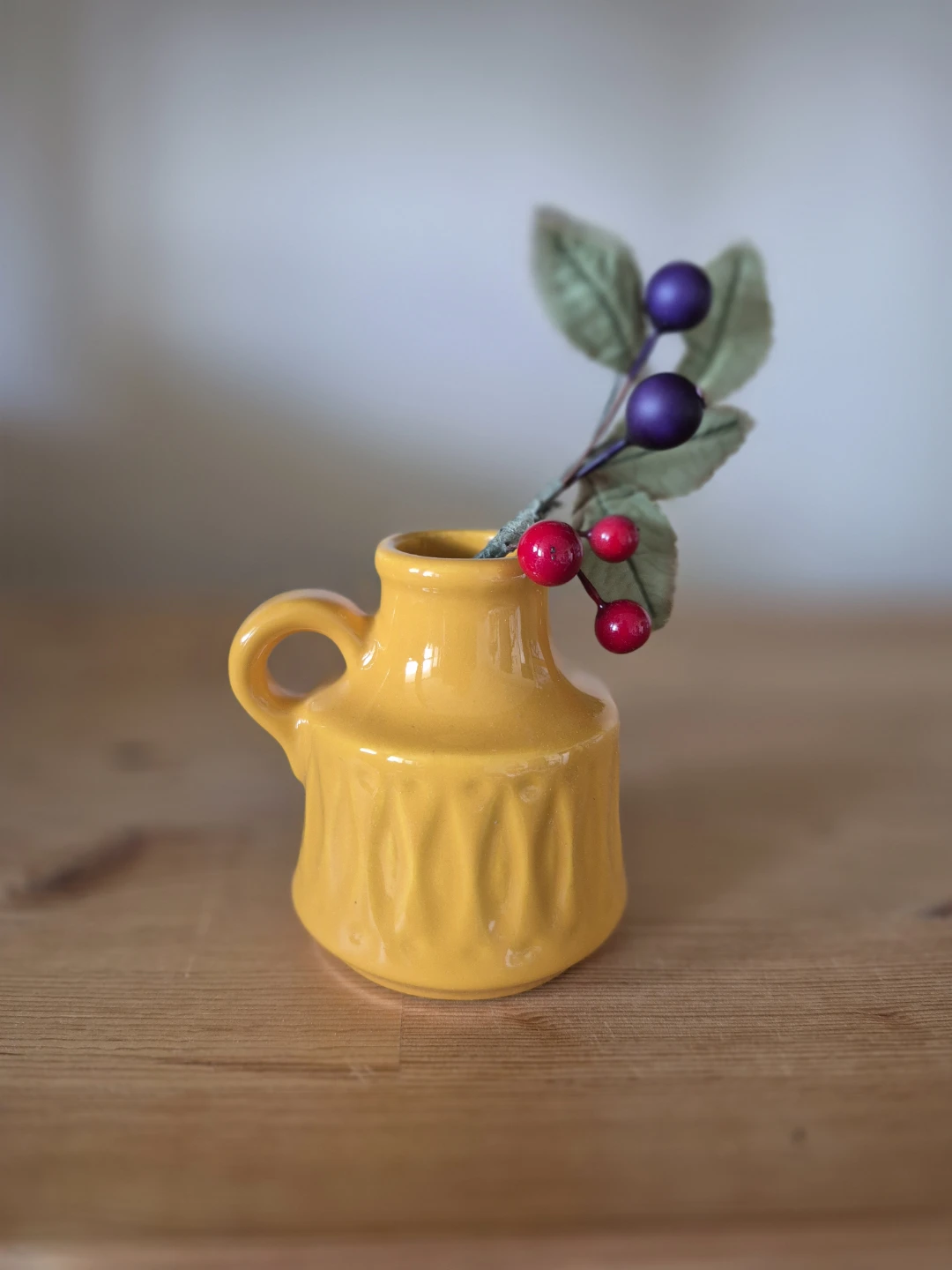 Vintage MINI Jug Vase West German Ceramic: Yellow 💛