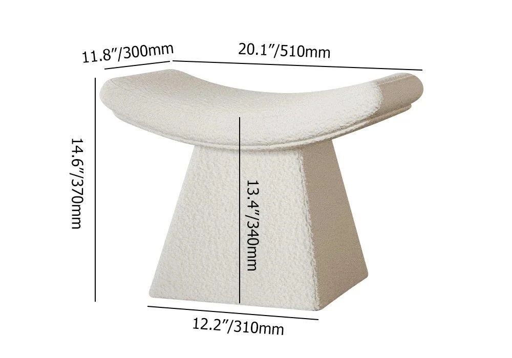 BRAND NEW Sculptural Bouclé Stool/Ottoman - photo 2
