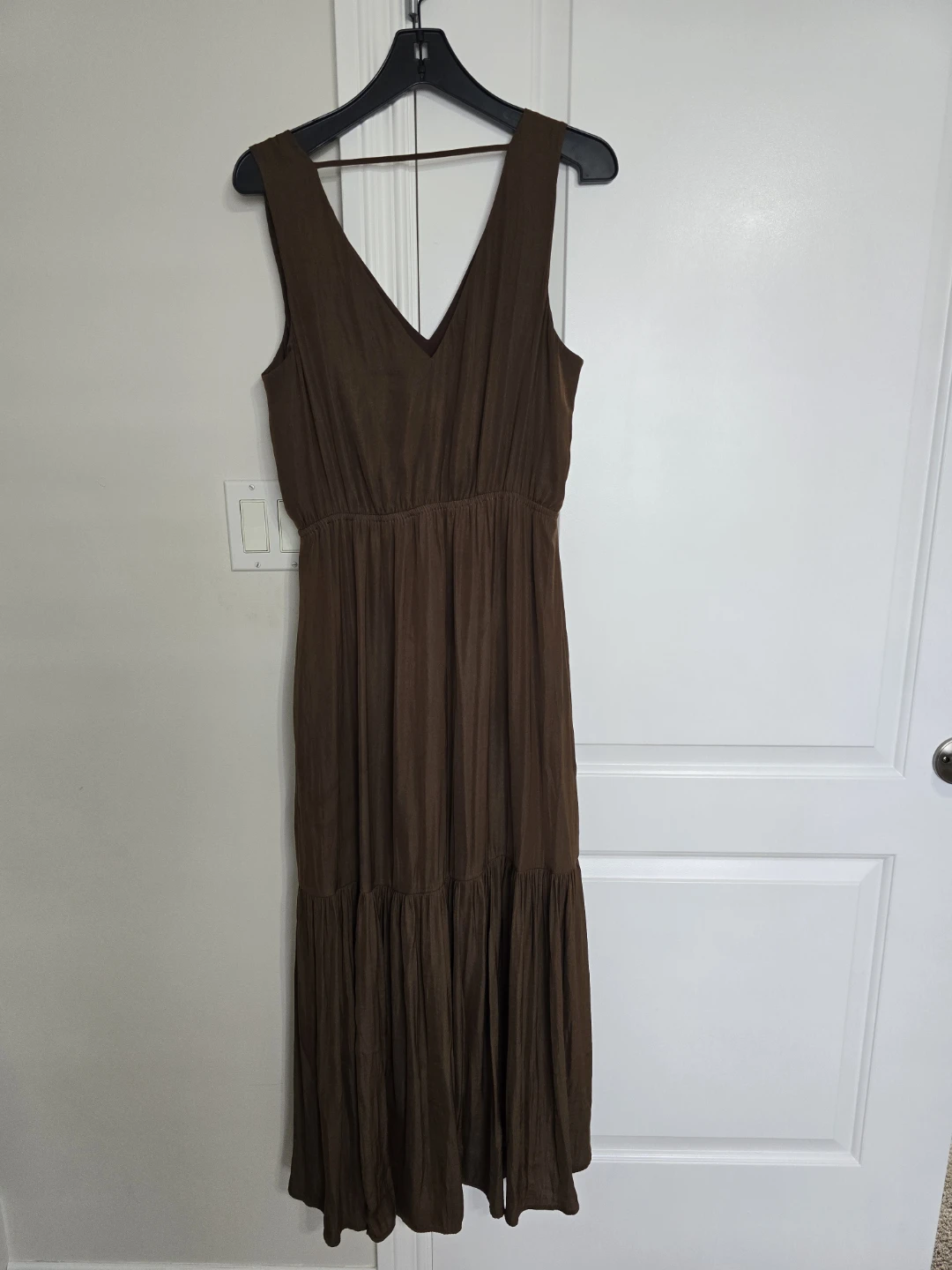 Banana Republic Brown V-Neck Tiered Maxi Dress - photo 3
