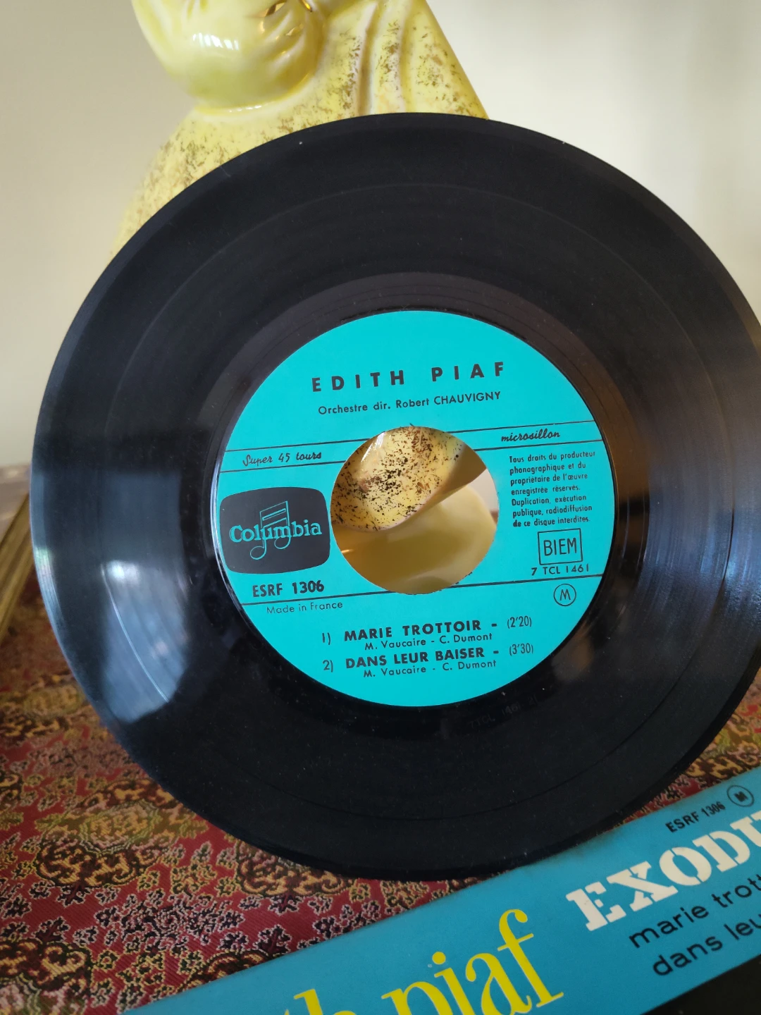 Edith Piaf Exodus / Marie Trottoir 7" Vinyl Single - photo 4