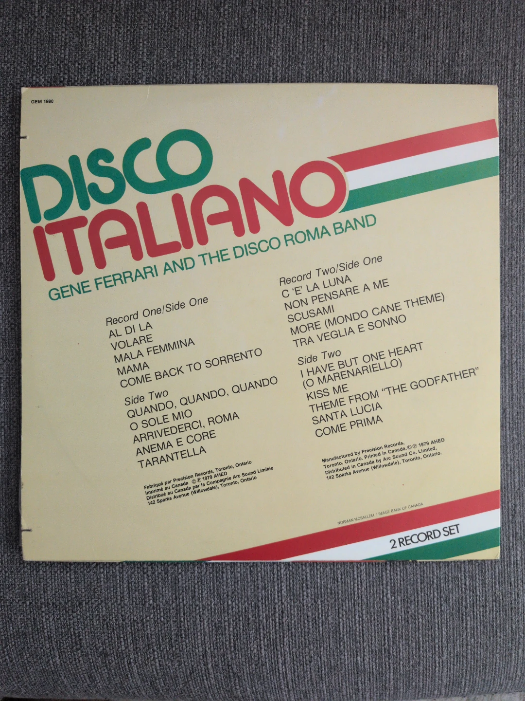 Disco Italiano Gene Ferrari and The Disco Roma Band 2 Record Set - photo 2