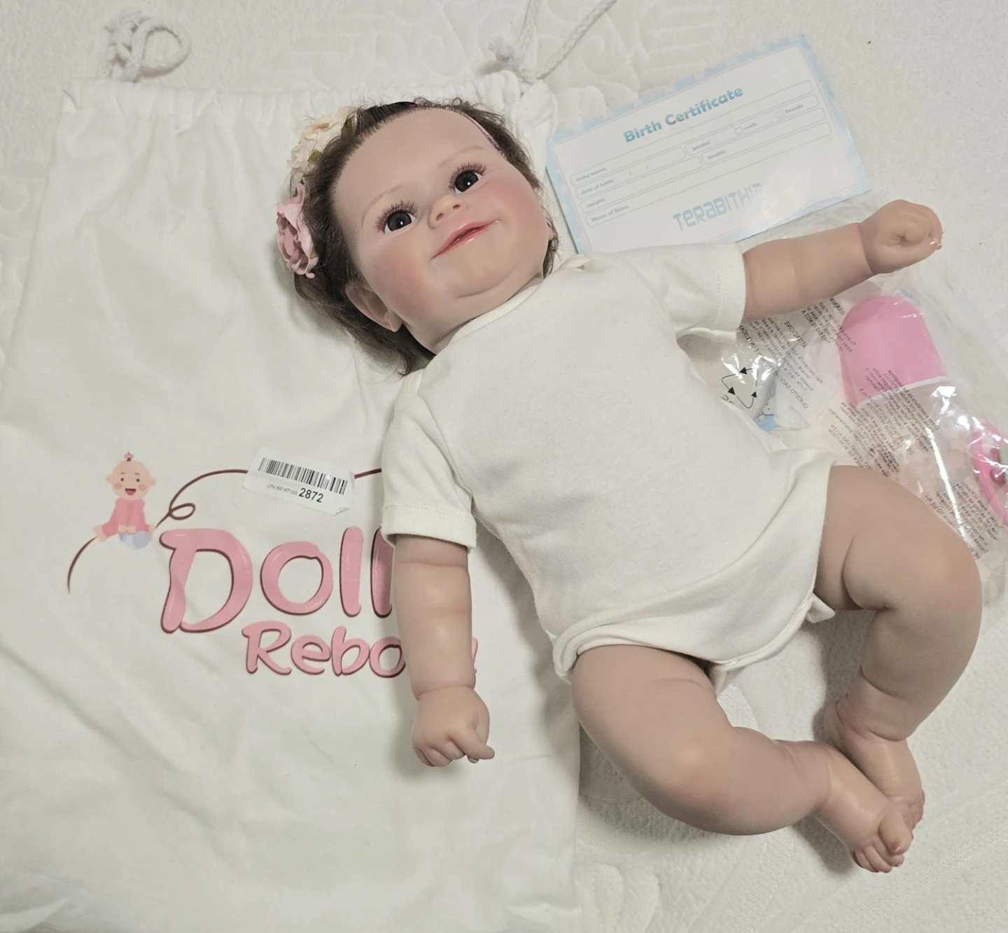 Reborn Baby Doll with Birth Certificate and Accessories