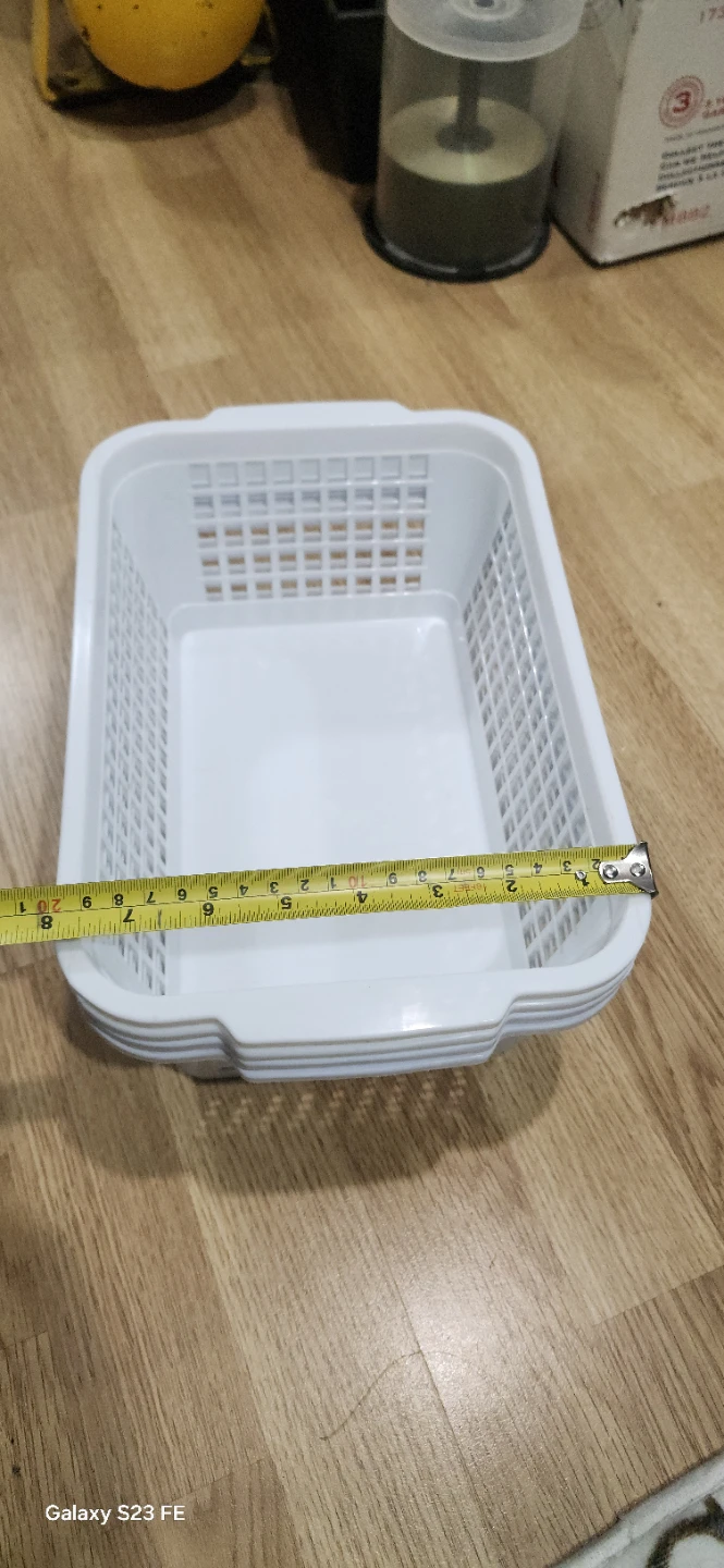Set of 4 White Plastic Storage Baskets - photo 4