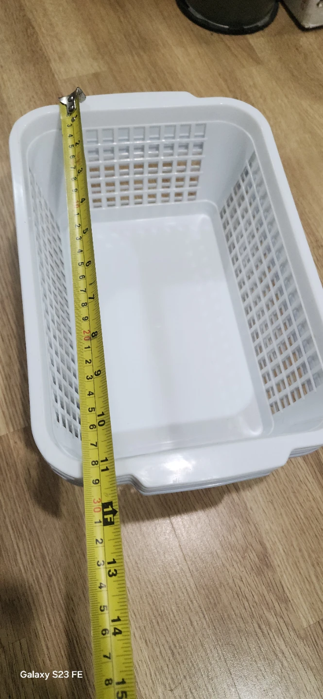 Set of 4 White Plastic Storage Baskets - photo 5