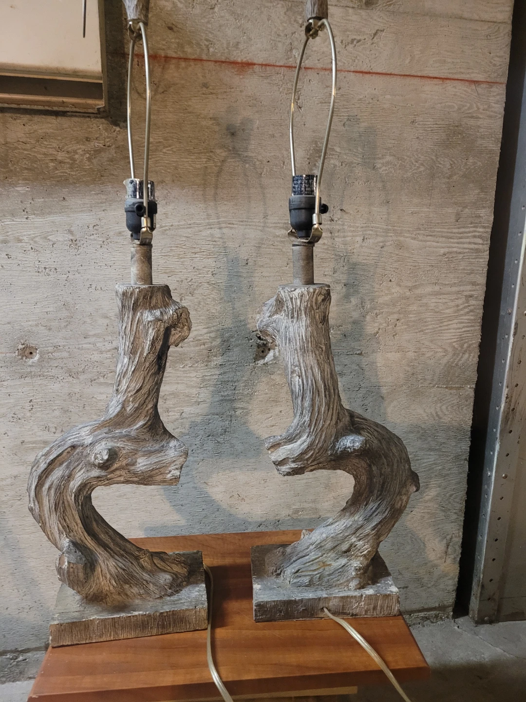 Unique Driftwood Table Lamps (Set of 2)