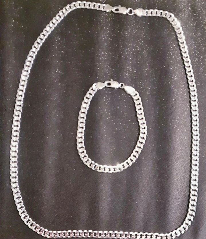 925 Sterling Silver Chain Set