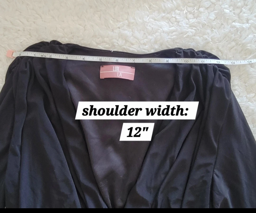Lux La Black Ruched Mini Dress - photo 5