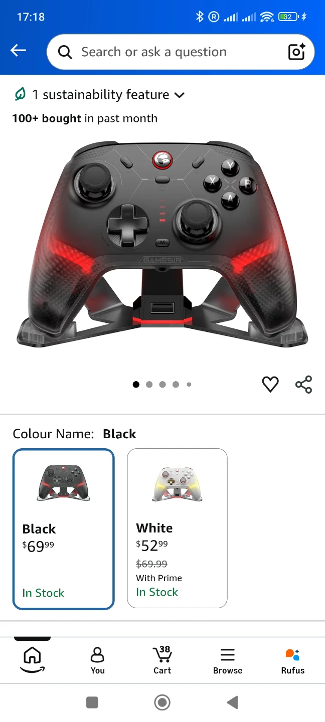 GameSir Cyclone 2 Wireless Gamepad - Black