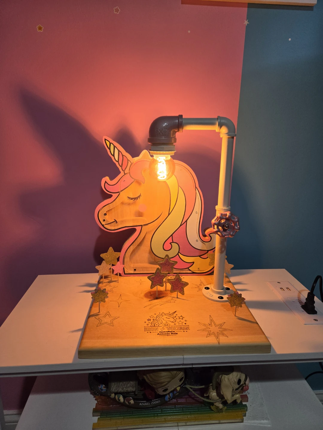 Unicorn piggy bank lamp - photo 2
