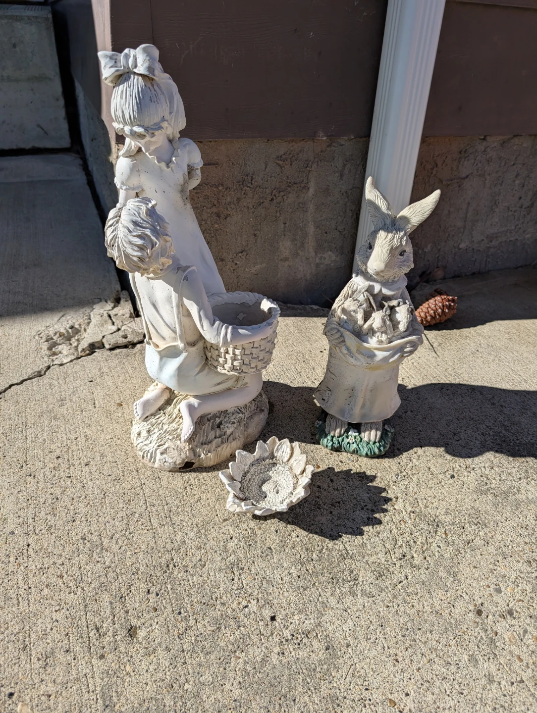 Free Girl and Boy with Basket and Bunny