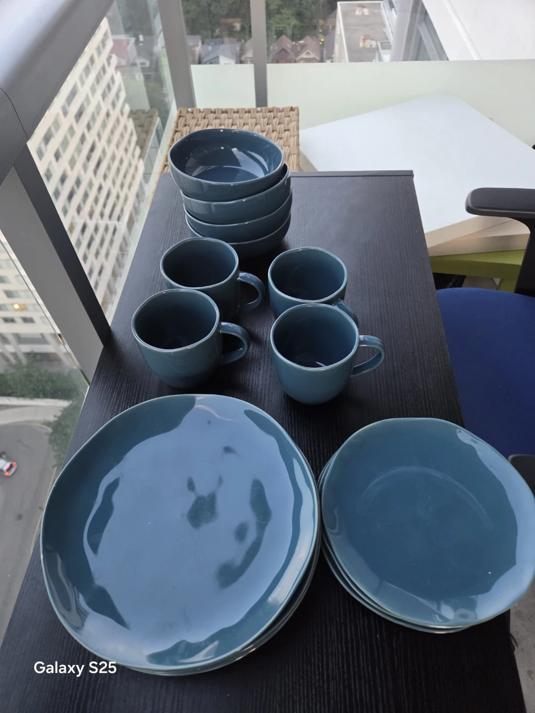 Teal Dinnerware Set - 4 Mugs, 4 Bowls, 4 Plates - photo 5