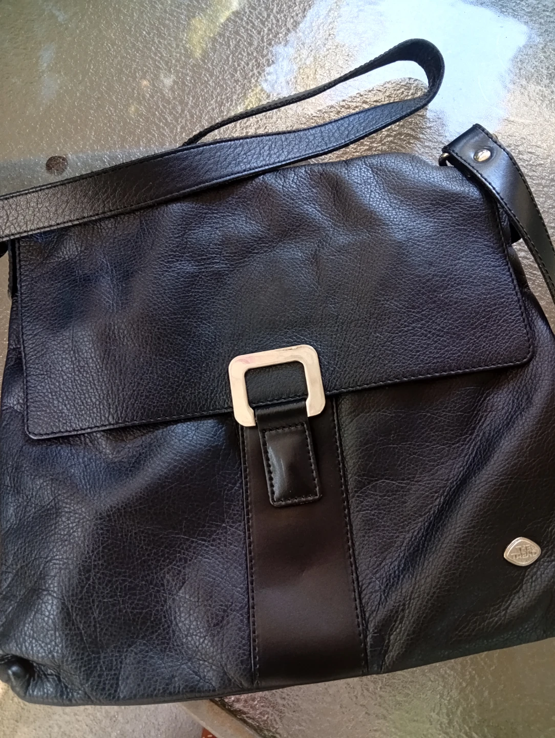 Black Leather Shoulder Bag