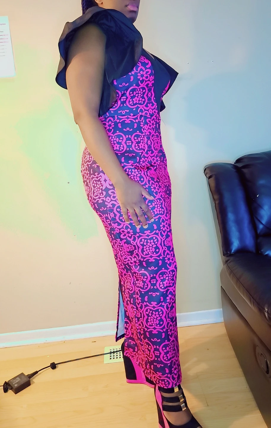 Pink and Black party dress - photo 2
