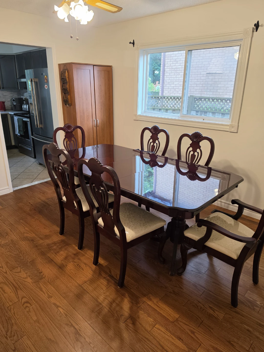 Wooden Dining Table with Chairs