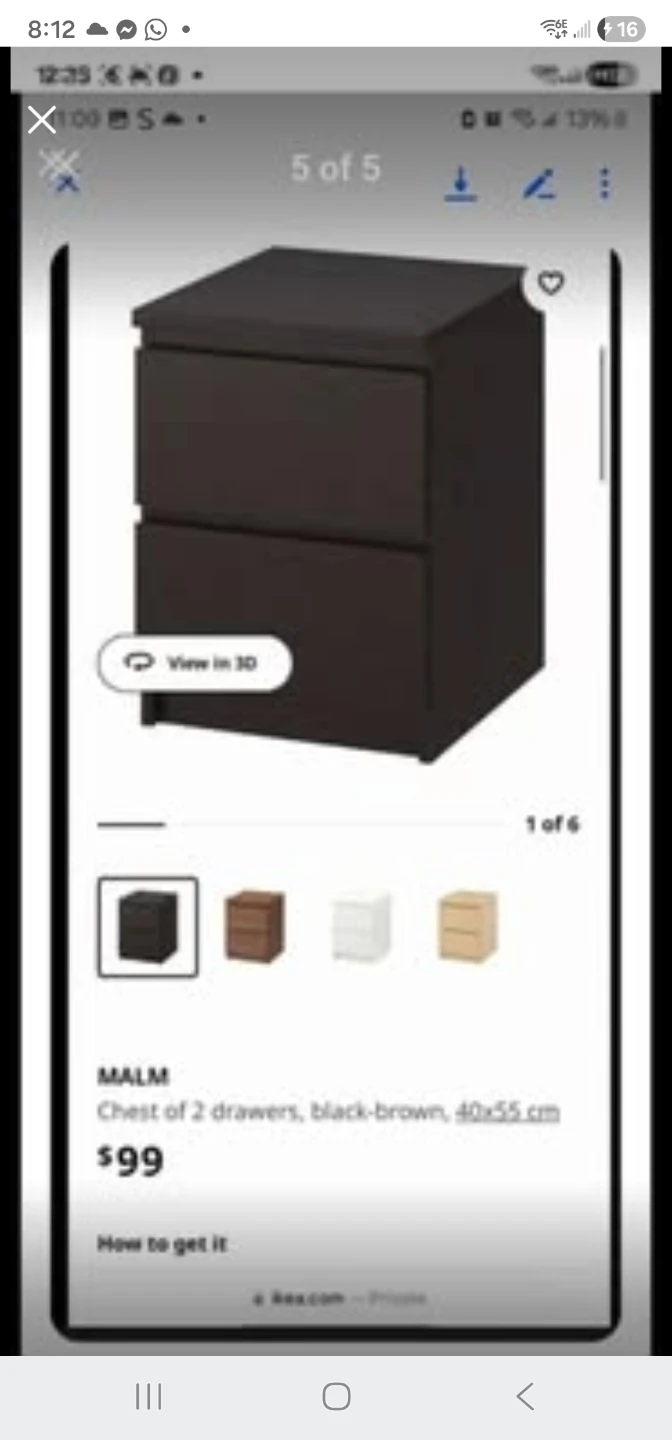 2 malm ikea night stands - photo 2