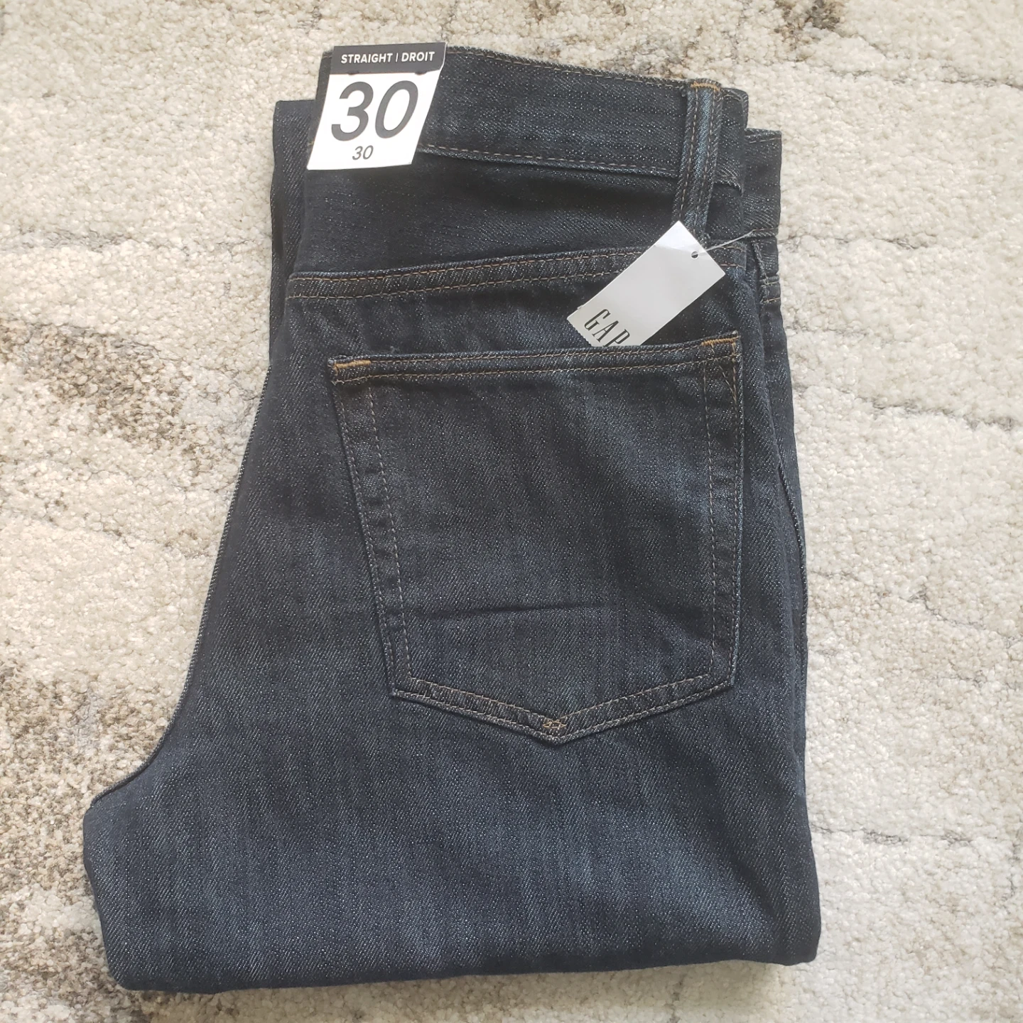 GAP Men's Straight Fit Jeans - Dark Wash - photo 2
