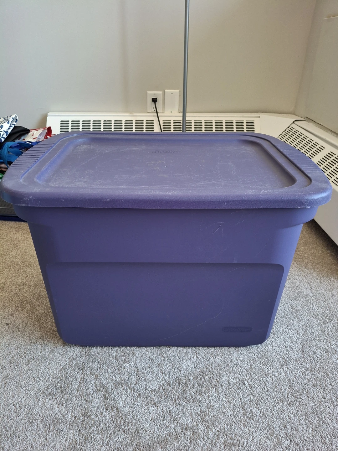 Sterilte Purple Storage Bin with Lid