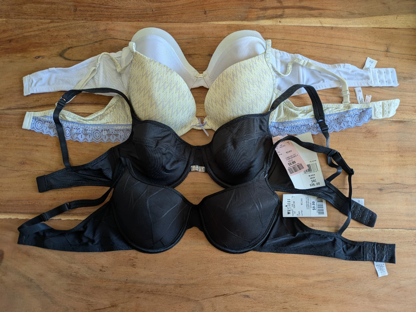Assortment of 4 Bras - 34C