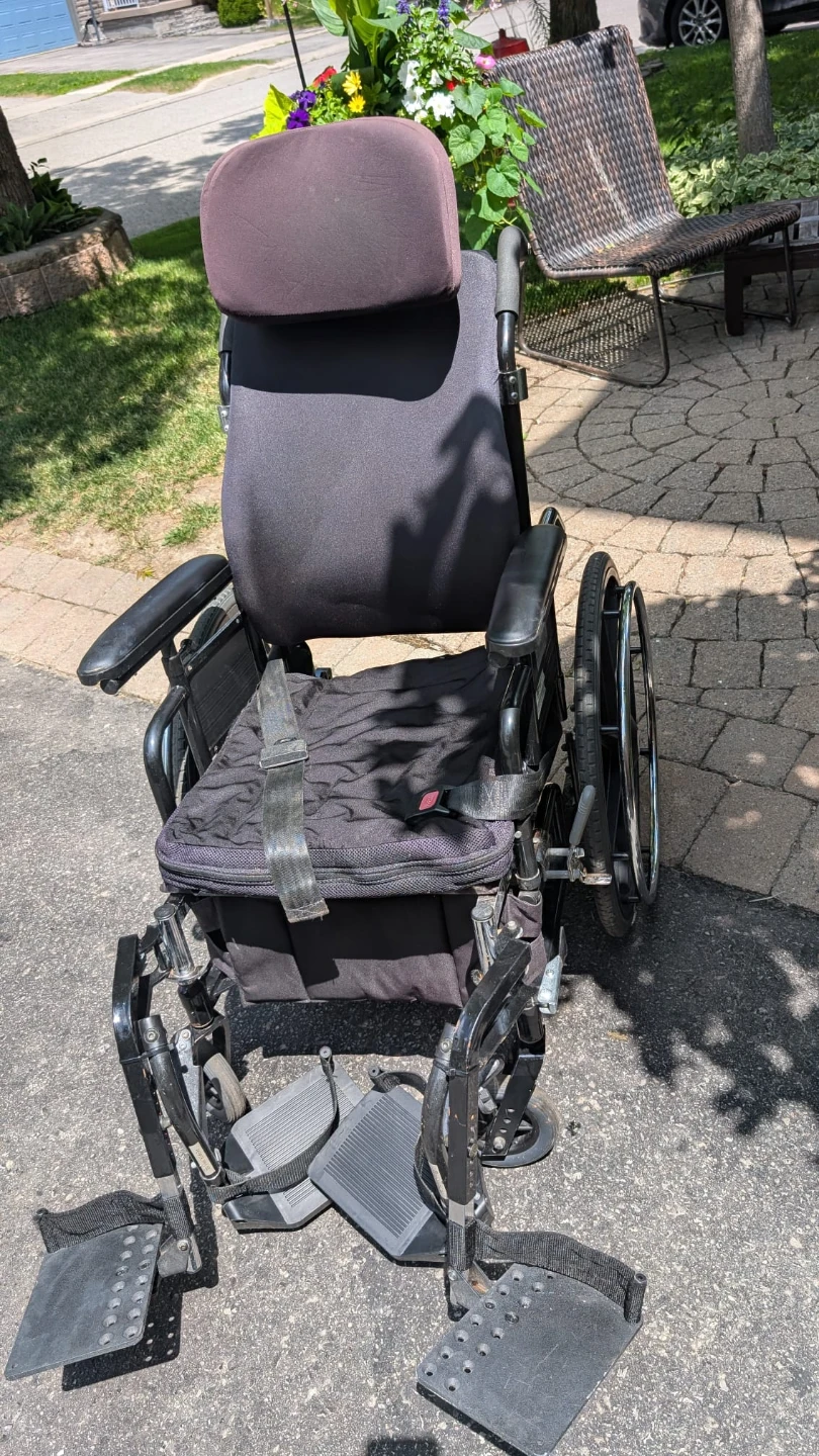 Black Mobility Wheelchair with Headrest - photo 3