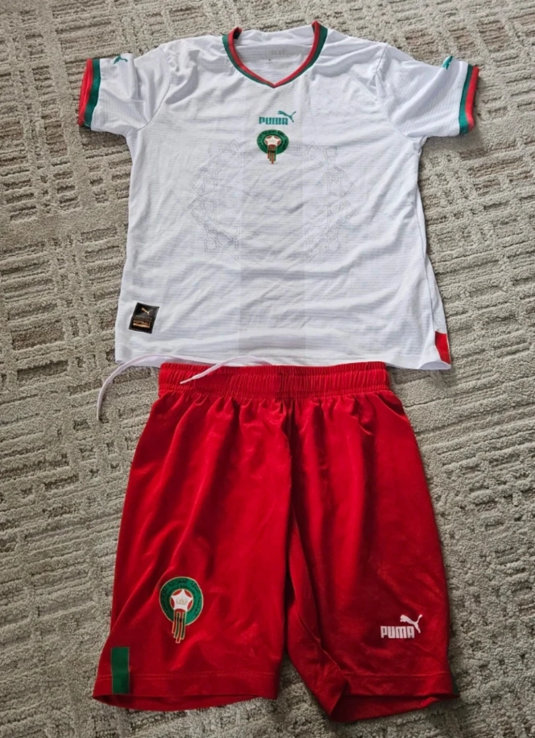 Puma Morocco Soccer Jersey and Shorts Set Youth Size 8