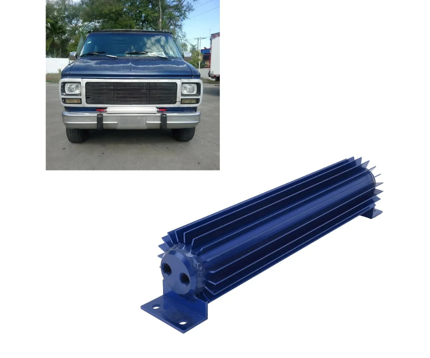 Blue Aluminum Transmission Oil Cooler - photo 4