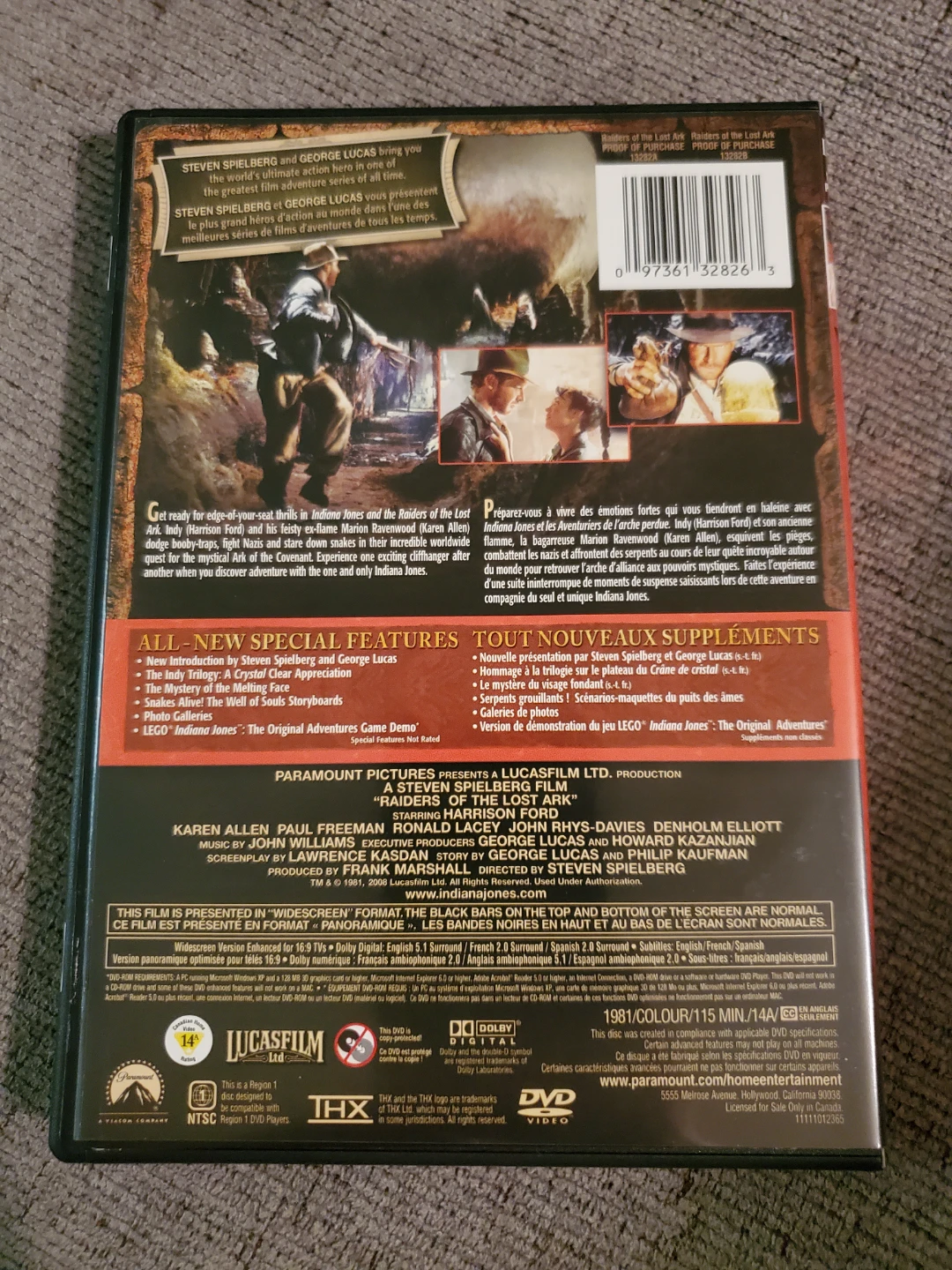 Indiana Jones and the Raiders of the Lost Ark DVD ⚽ - photo 2