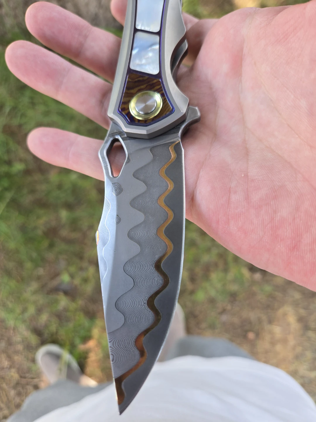 Copper damascus Knife - photo 2