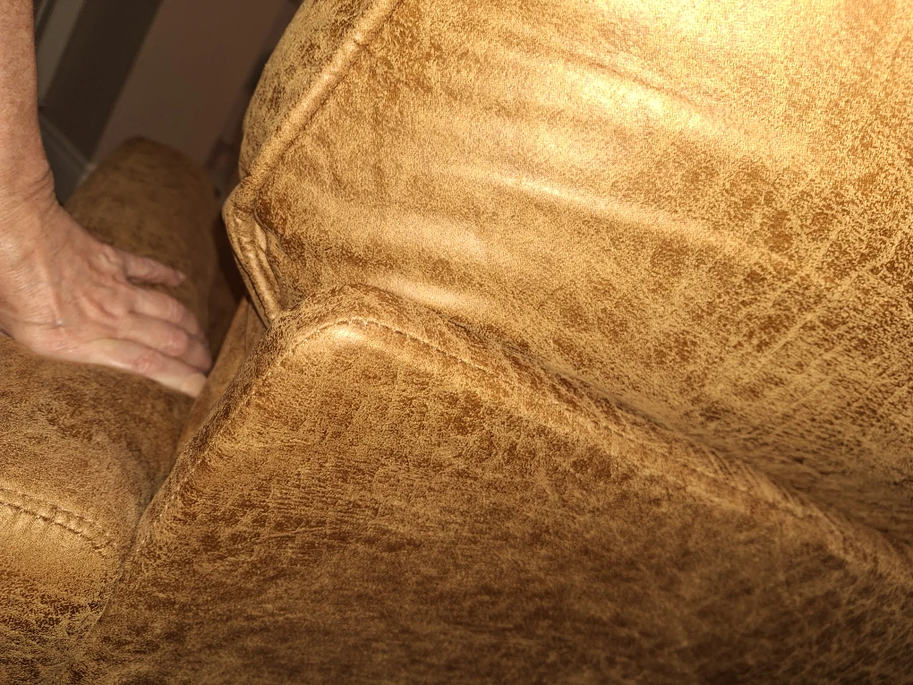 Brown Faux Leather loveseat - photo 3
