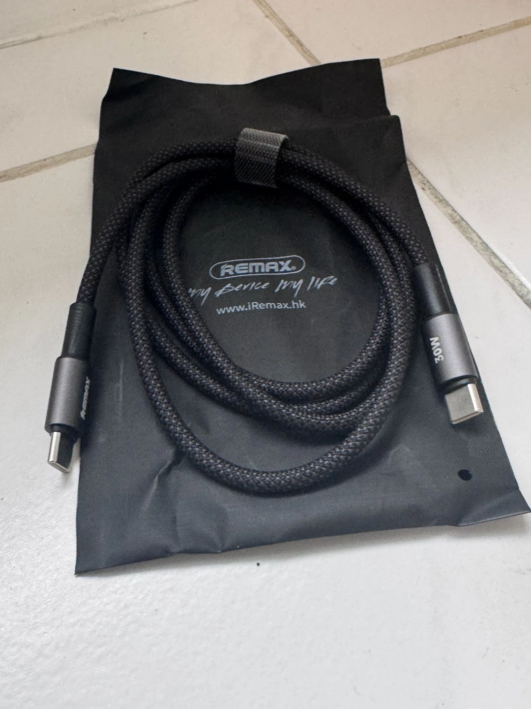 REMAX Fonsu 30W Aluminum Alloy Braided Fast Charging C-C Cable - photo 3