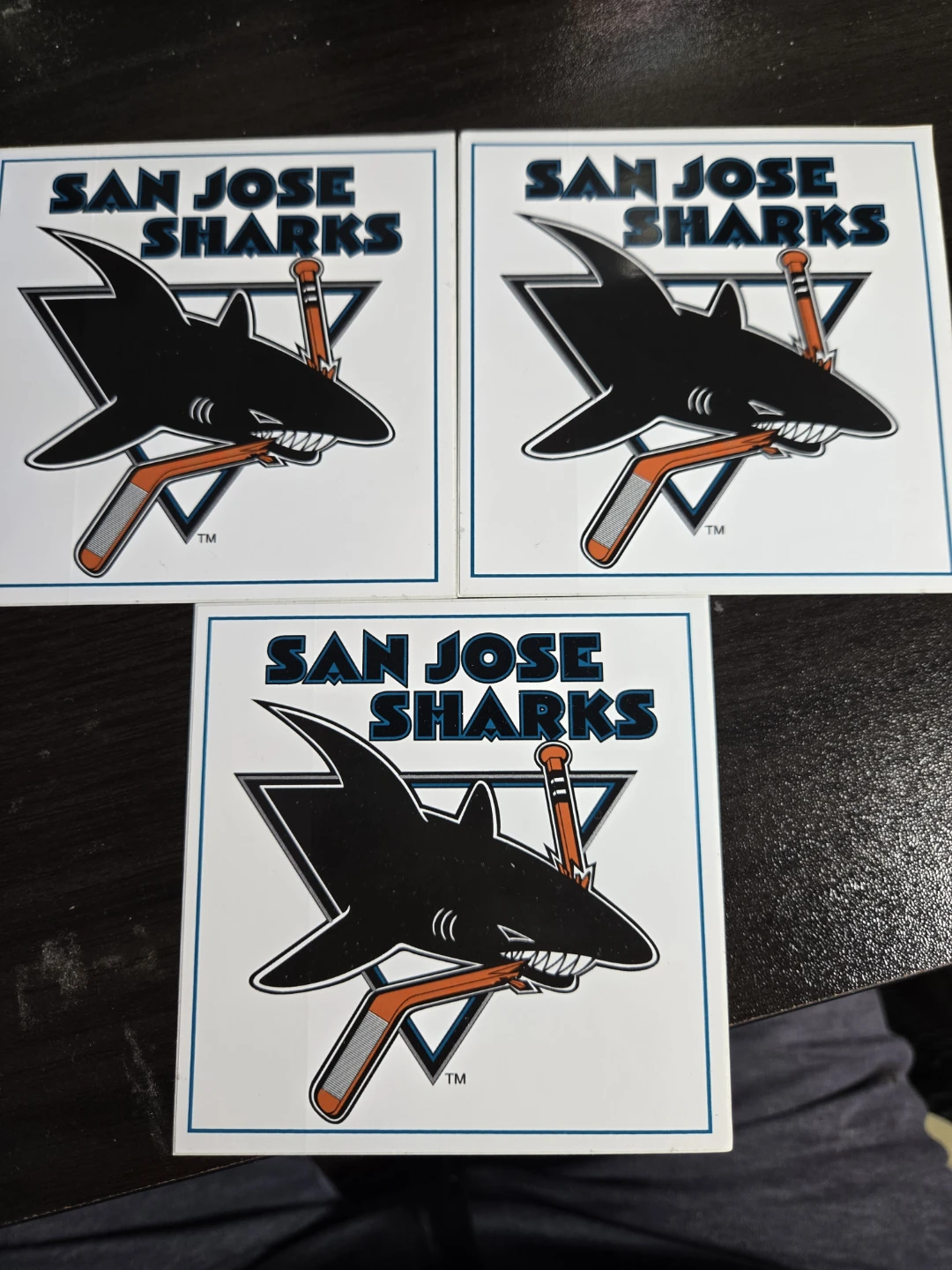 San Jose Sharks Stickers - Set of 3